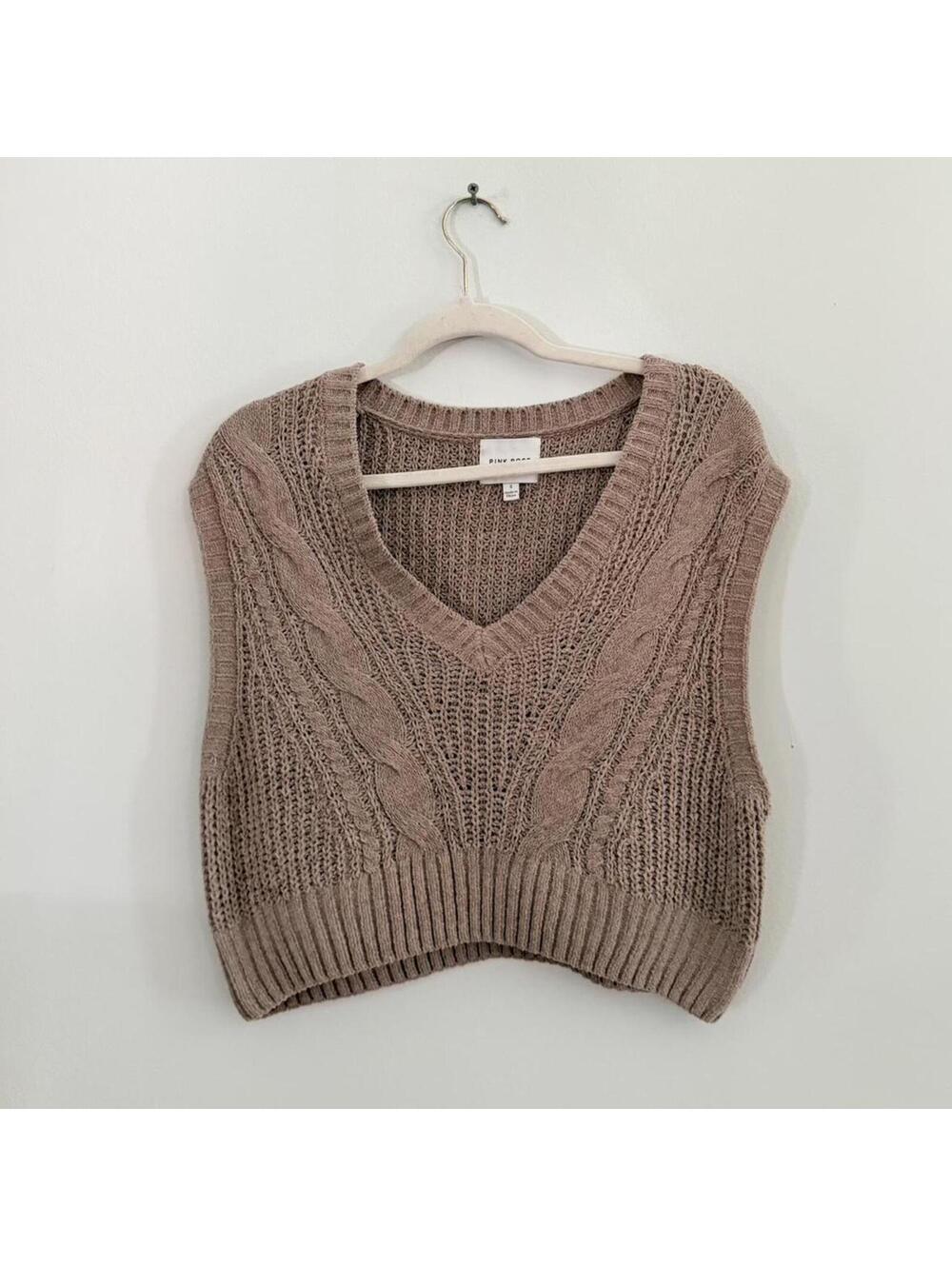 Pink Rose Sweater Vest